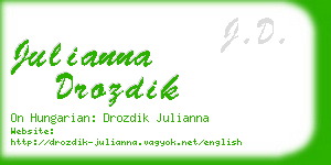 julianna drozdik business card